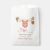 Rustic Clothesline Apple Locally Grown Baby Shower Geschenktütchen (Vorderseite)