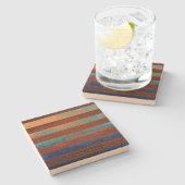 Rustic Coastal Stone Coasters Steinuntersetzer (Seitenansicht)