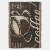 Rustic Coffee Bar Decor Gift Decke (Vorderseite Vertikal)