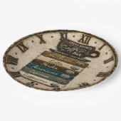 Rustic Coffee Bar Kitchen Farmhouse  Decor  Pappteller (Schrägansicht)