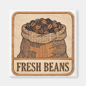 Rustic Coffee Beans Magnet (Vorne)