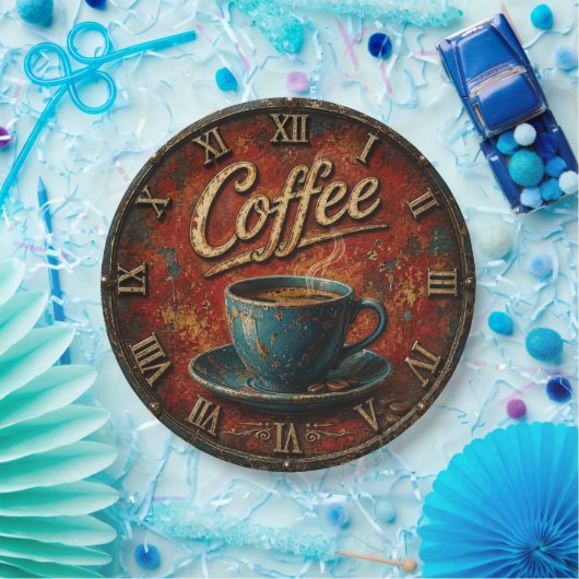 Rustic Coffee Pappteller (Party)
