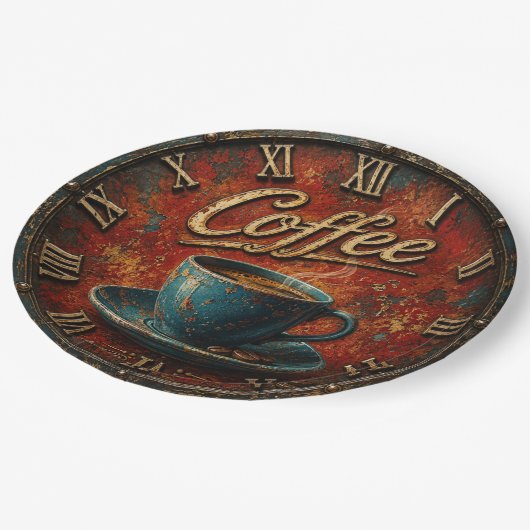 Rustic Coffee Pappteller (Schrägansicht)