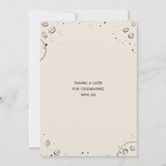 Rustic Coffee Shop Baby wird Baby-Dusche Einladung (Rückseite)