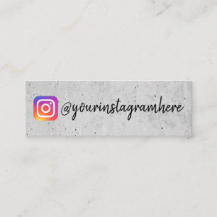 Rustic Concrete Instagram Social Media Mini Visitenkarte