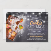Rustic Cookie Exchange Xmas Party Einladung (Vorderseite)