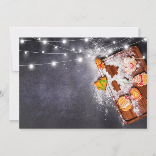 Rustic Cookie Exchange Xmas Party Einladung (Rückseite)