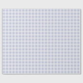 Rustic Cool Periwinkle Gray Gingham Wrapping Paper Geschenkpapier (Flach)