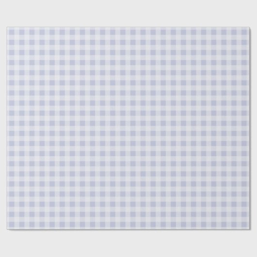 Rustic Cool Periwinkle Gray Gingham Wrapping Paper Geschenkpapier (Flach)