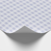 Rustic Cool Periwinkle Gray Gingham Wrapping Paper Geschenkpapier (Ecke)