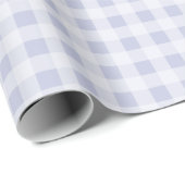 Rustic Cool Periwinkle Gray Gingham Wrapping Paper Geschenkpapier (Rolleneckpunkt)