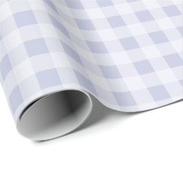 Rustic Cool Periwinkle Gray Gingham Wrapping Paper Geschenkpapier