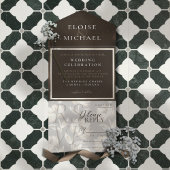 Rustic Copper Brown Wedding All-in-One-Einladung