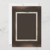 Rustic Copper Brown Wedding Einladung (Rückseite)