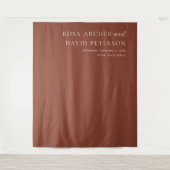 Rustic Copper Editorial Modern Wedding Backdrop Wandteppich (Vorderseite)