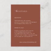 Rustic Copper Editorial Modern Wedding Begleitkarte (Vorderseite)