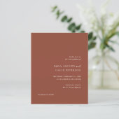 Rustic Copper Editorial Modern Wedding Invitation (Stehend Vorderseite)