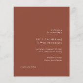 Rustic Copper Editorial Modern Wedding Invitation (Vorderseite)