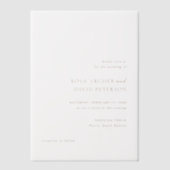 Rustic Copper Editorial Modern Wedding Pergament Einladungen (Vorderseite)