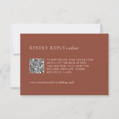 Rustic Copper Editorial Modern Wedding RSVP Karte (Vorderseite)