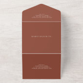 Rustic Copper Photo Editorial Modern Wedding All In One Einladung (Außenbereich)