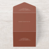 Rustic Copper Photo Editorial Modern Wedding All-in-One-Einladung (Außenseite)