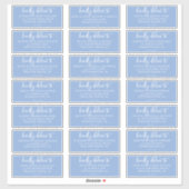 Rustic Cornflower Blue Guest Address Labels (Blatt)