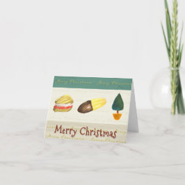 Rustic Cosy Biscuits Cookies Christmas Card Feiertagskarte