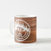 Rustic Cottage Cabin Barn | Custom Family Name Kaffeetasse (Vorderseite Links)