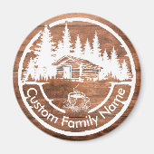 Rustic Cottage Cabin Barn | Custom Family Name Magnet (Vorne)
