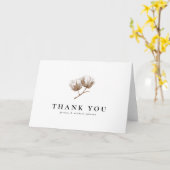 Rustic Cotton Wedding Vielen Dank Karte (Gelbe Blume)