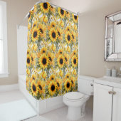 Rustic Country Americana Sunflower Shower Curtains Duschvorhang (Beispiel)
