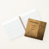 Rustic Country Barn Vintager Western Gästebuch Notizblock (Innenseite)