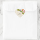 Rustic Country Barn Wood Floral Hochzeit Vielen Da Herz-Aufkleber (Tasche)
