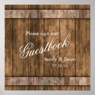Rustic Country Barn Wood Poster