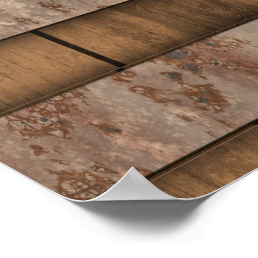 Rustic Country Barn Wood Poster (Ecke)