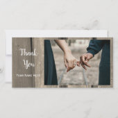 Rustic Country Barn Wood Vielen Dank Dankeskarte (Vorderseite)