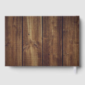 Rustic Country Barn Wood Wedding Gästebuch (Rückseite)