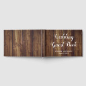 Rustic Country Barn Wood Wedding Gästebuch (Voll)