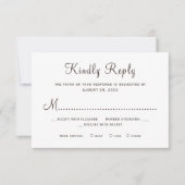 Rustic country barn wood wedding RSVP karte (Vorderseite)