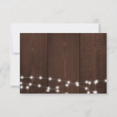 Rustic country barn wood wedding RSVP karte (Rückseite)