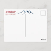 Rustic Country Blue Deer and Mountain Vielen Dank Postkarte (Rückseite)