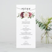 Rustic Country Boho Wedding Brautparty Menu Menükarte (Stehend Vorderseite)