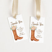 Rustic Country Boots Brautparty Vielen Dank Geschenkanhänger