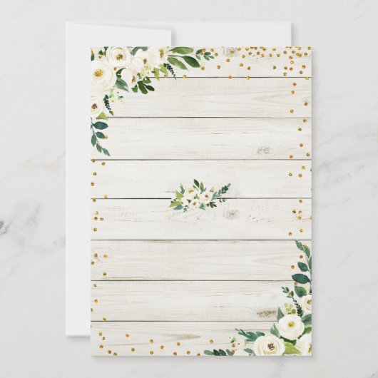 Rustic Country Boots Couple's Dusche Einladung (Rückseite)