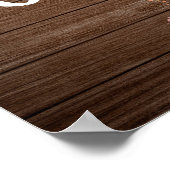 Rustic Country Boots Cowgirl Tischnummer Poster (Ecke)