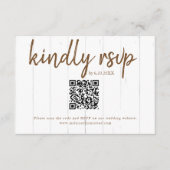 Rustic Country Boots RSVP Card mit QR Code Begleitkarte (Vorderseite)