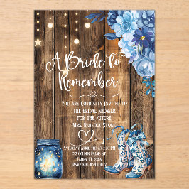 Rustic Country Bridal Shower Invitation Acryleinladungen