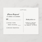 Rustic Country Buffalo Kariert & Burlap Wedding RS Einladungspostkarte (Rückseite)