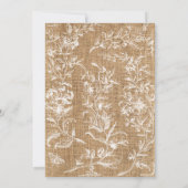 Rustic Country Burlap Foto Hochzeit Danke Karte (Rückseite)